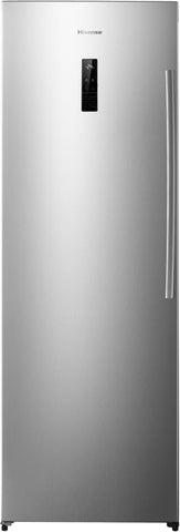 Hisense 254l vertical freezer (s/less steel)