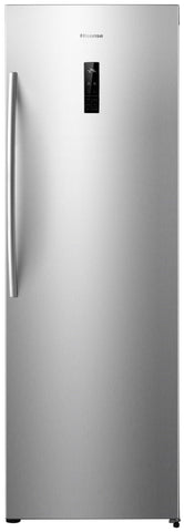 Hisense 328l single door vertical fridge (s/less steel)