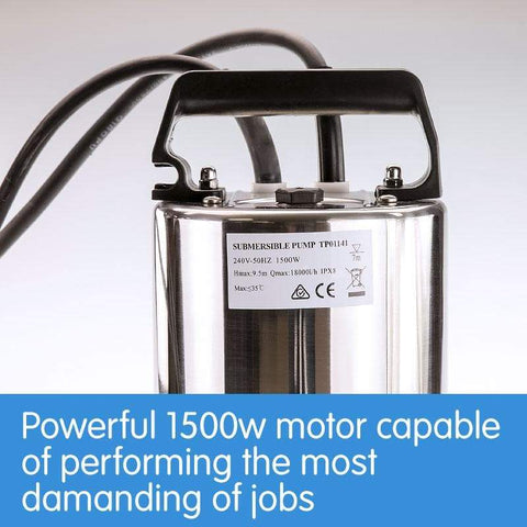 HydroActive Submersible Dirty Water Pump - 1500W