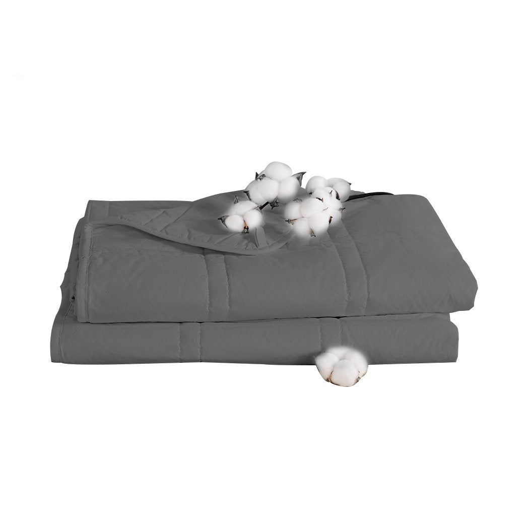 Bedding Hypoallergenic cotton cover Weighted Blanket 2.3KG Grey