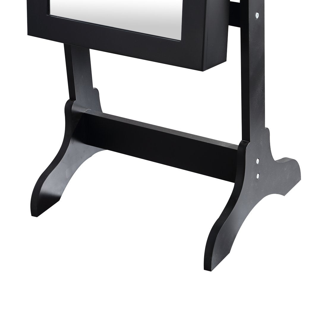 Mirrored Jewellery Dressing Cabinet Black