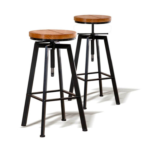 dining room Industrial Bar Stools Kitchen Stool Wooden Barstools Swivel Chair Vintage