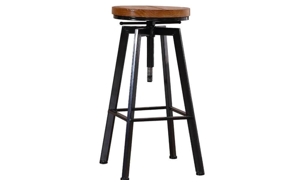 dining room Industrial Bar Stools Kitchen Stool Wooden Barstools Swivel Chair Vintage