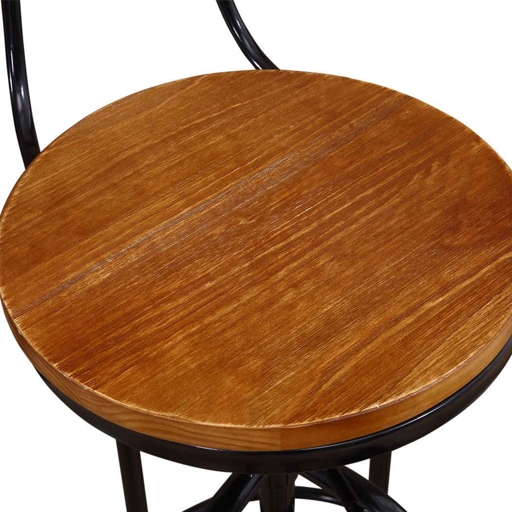 dining room Industrial Bar Stools Kitchen Stool Wooden Barstools Swivel Vintage Chair