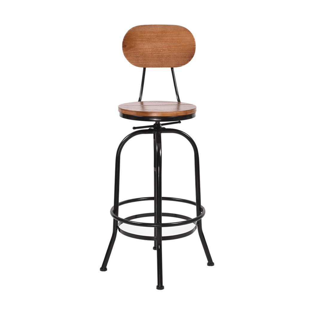 dining room Industrial Bar Stools Kitchen Stool Wooden Barstools Swivel Vintage Chair