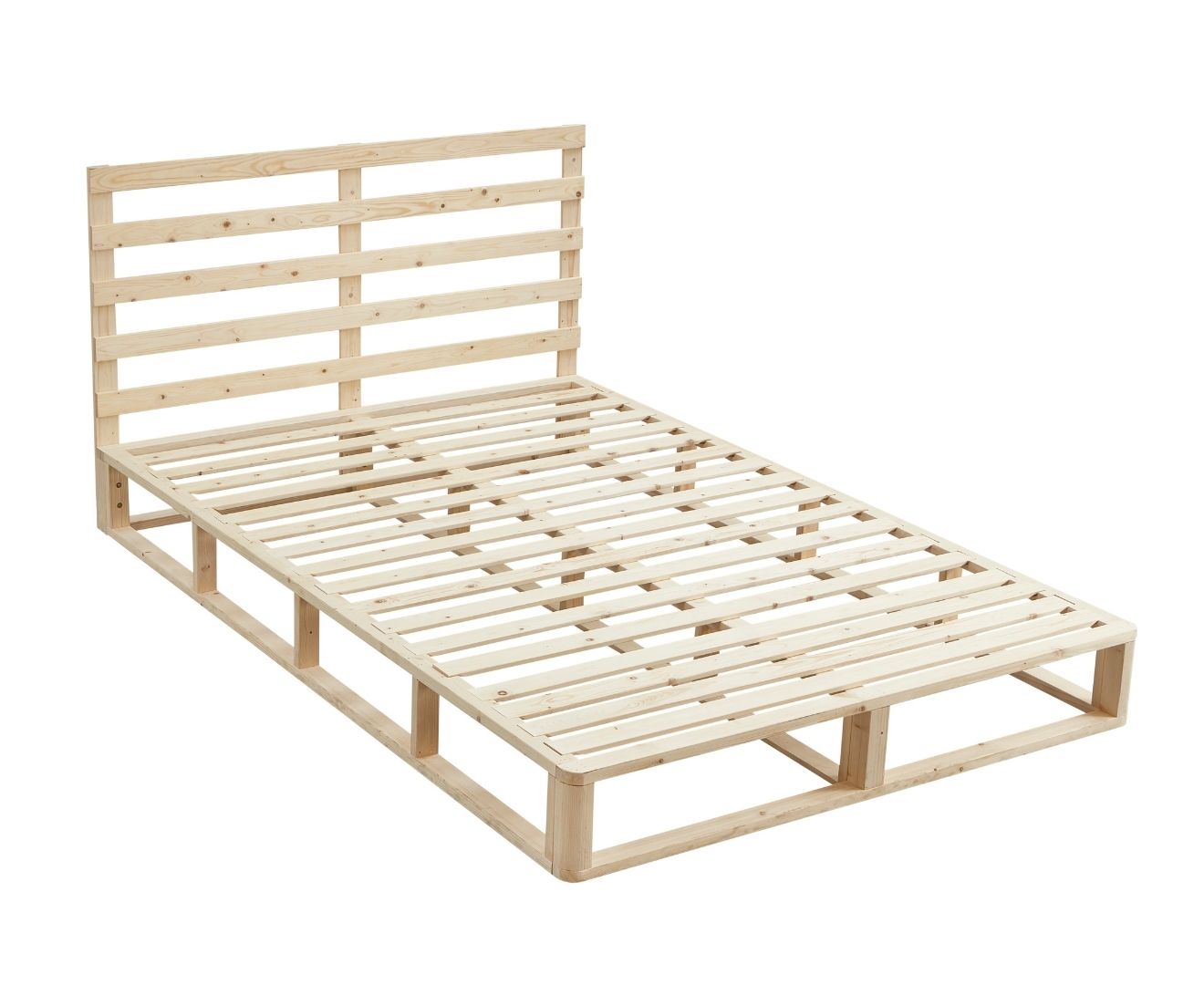 Furniture > Bedroom Industrial Coastal Pallet Bed Frame Bed Base Double