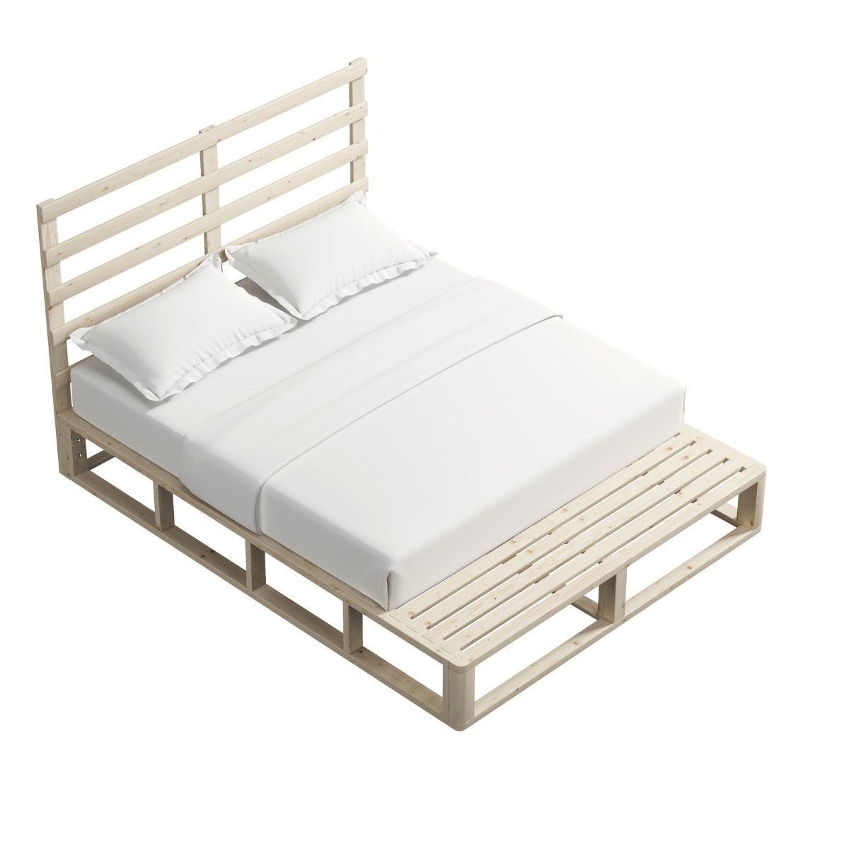 Furniture > Bedroom Industrial Coastal Pallet Bed Frame Bed Base King Single