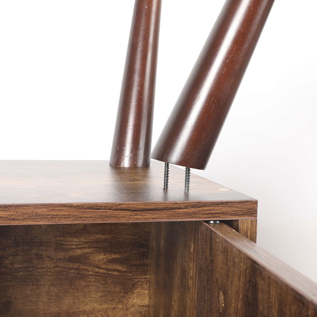 Industrial Display Shelf Cabinet Storage Bookshelf- Brown