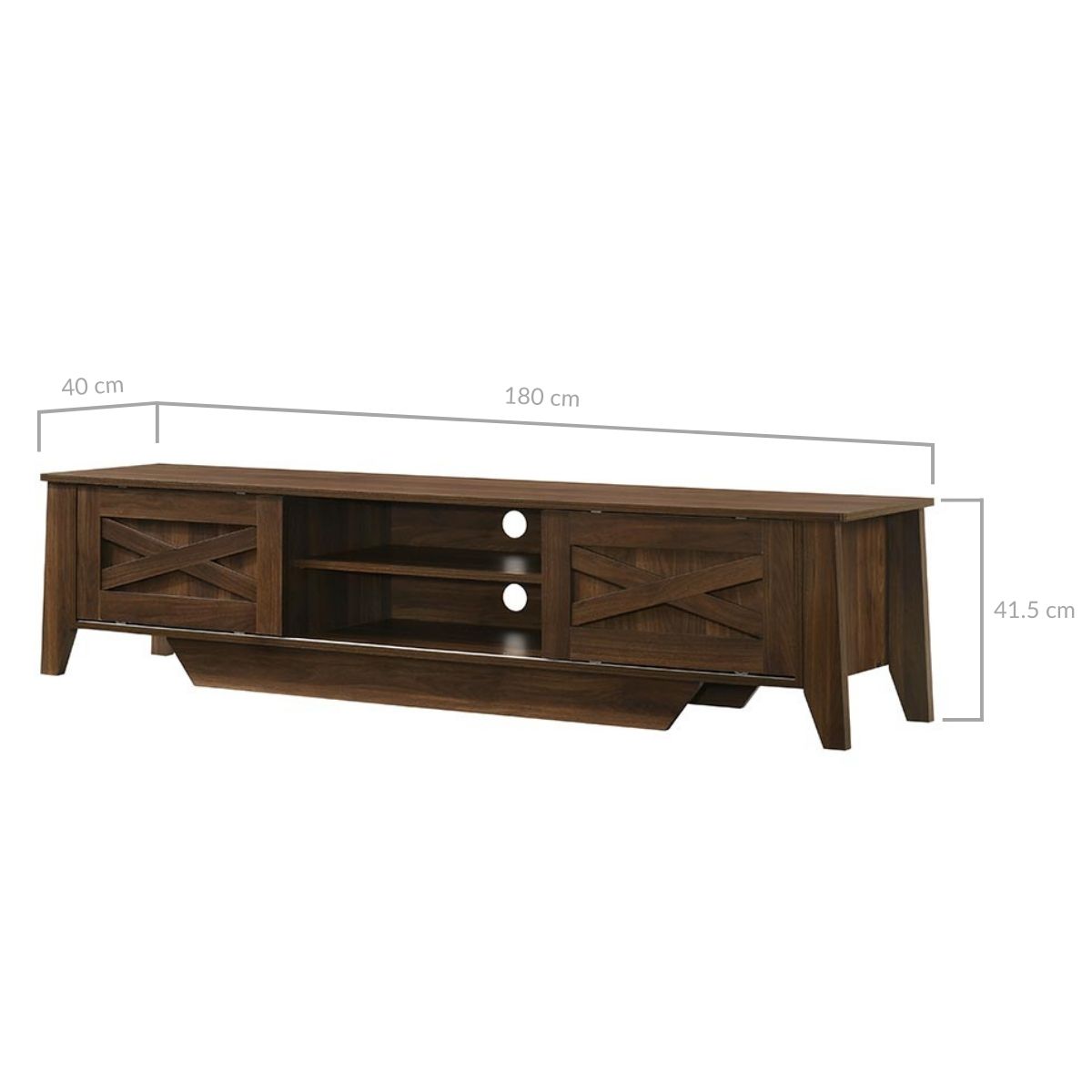 Living Room Industrial Style 180cm TV Stand Cabinet Entertainment Unit