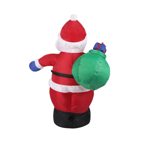 Inflatable Christmas Decor Sack Santa 1.2M LED Lights Xmas Party