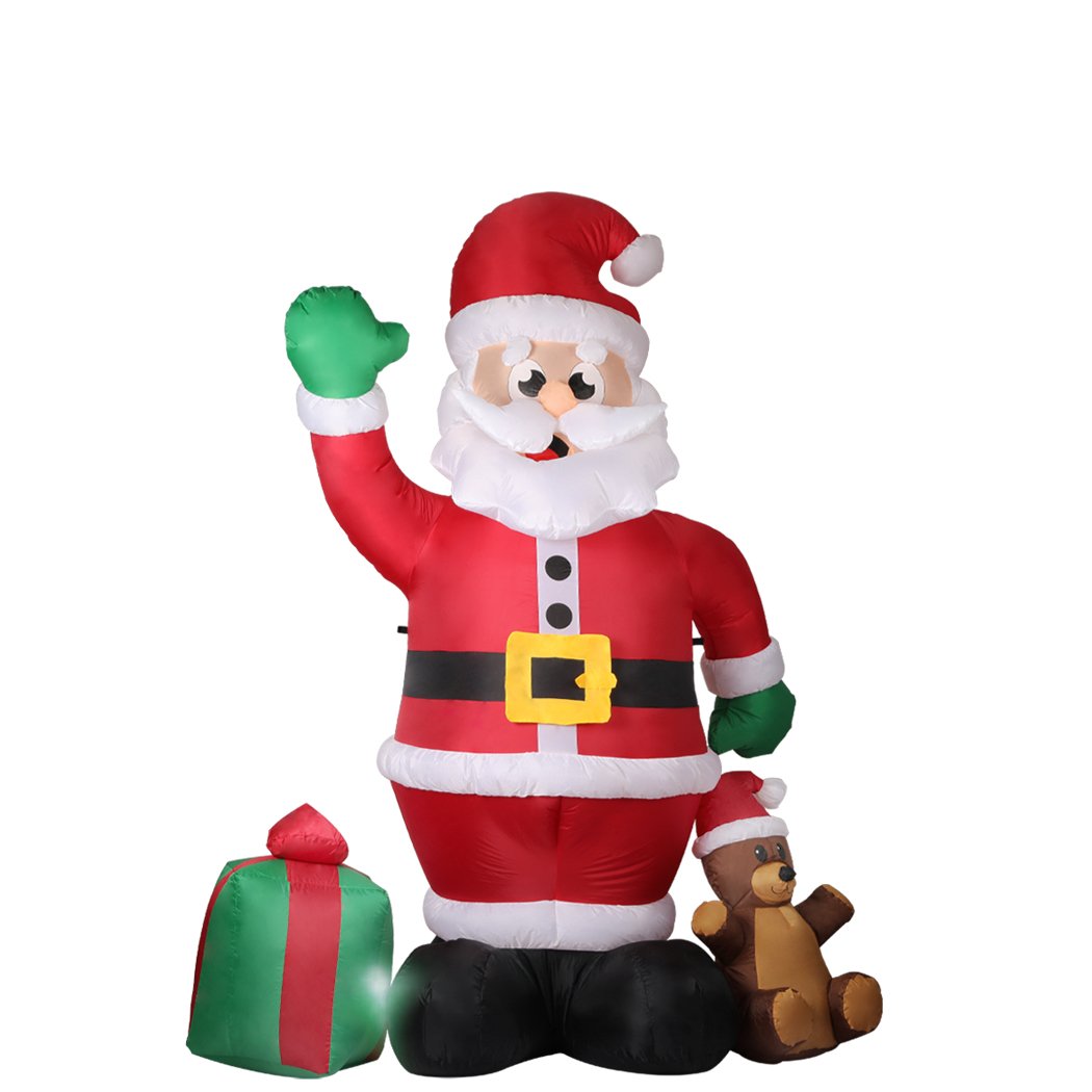 Christmas Inflatable Christmas Outdoor Decoration Santa 2.4M LED Lights Xmas Party