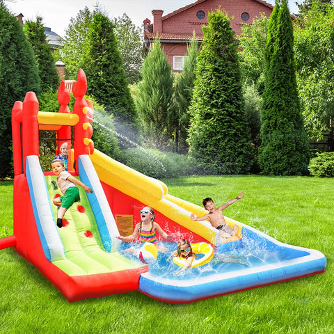 Inflatable Water Slide Kids Play Park Pool Toys Outdoor Splash Jumping