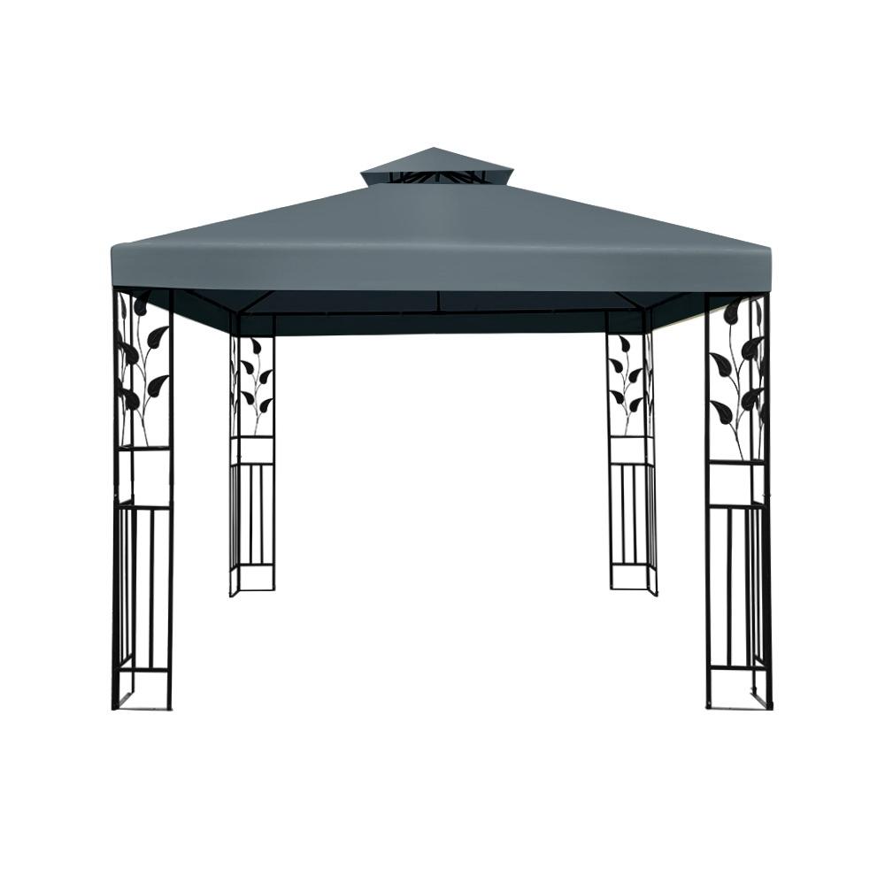 Wedding Accessories Instahut Gazebo 3x3m Party Marquee Outdoor Wedding Event Tent Iron Art Canopy Grey