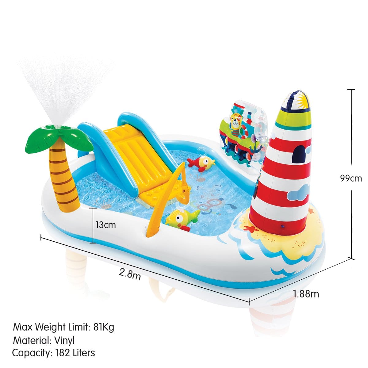 Intex Fishing Fun Play Centre Inflatable Kids Swimming Pool