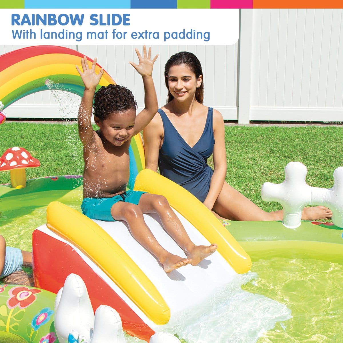 Intex Inflatable Garden Kids Play Centre Water Slide Pool