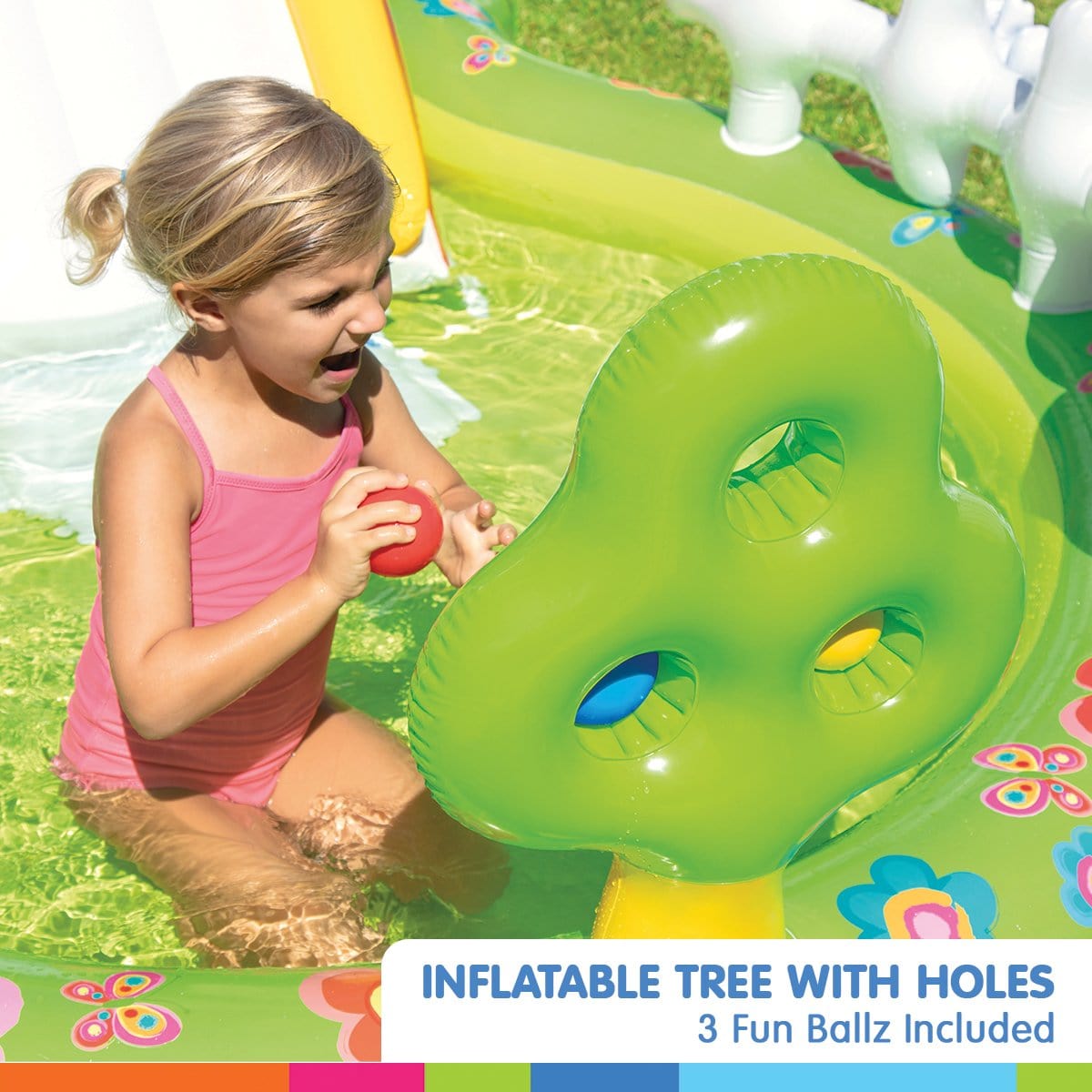 Intex Inflatable Garden Kids Play Centre Water Slide Pool