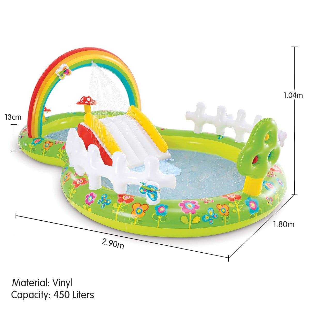 Intex Inflatable Garden Kids Play Centre Water Slide Pool