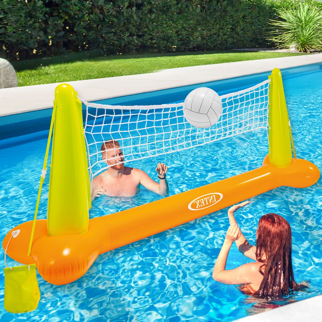 Outdoor Living Intex Pool Volleyball Game Inflatable Set Ball Floating Swimming Pool Toy Beach