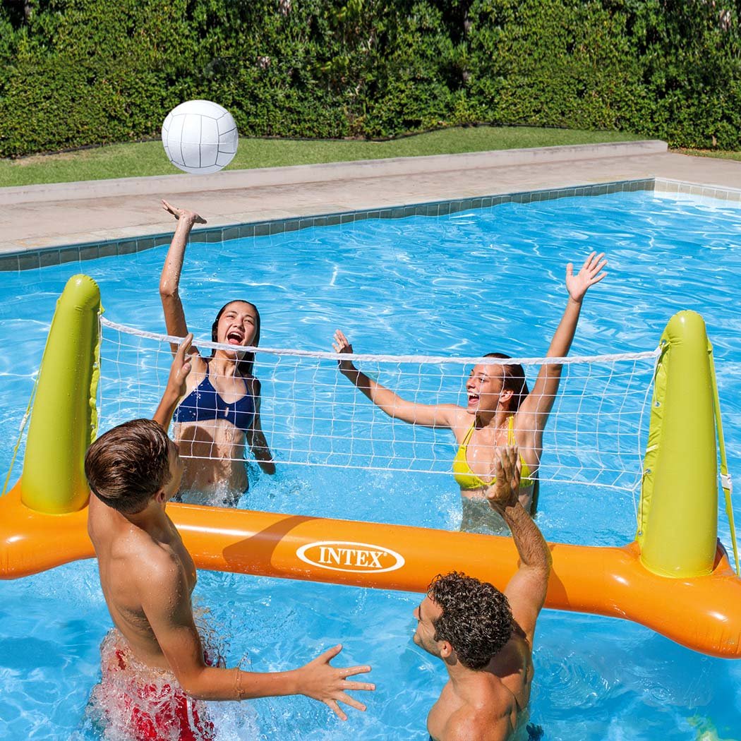 Outdoor Living Intex Pool Volleyball Game Inflatable Set Ball Floating Swimming Pool Toy Beach