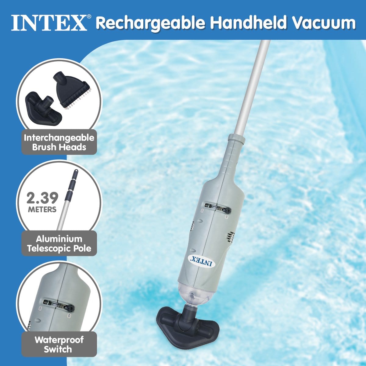 Intex Rechargeable Handheld Pool Vacuum 28620Np