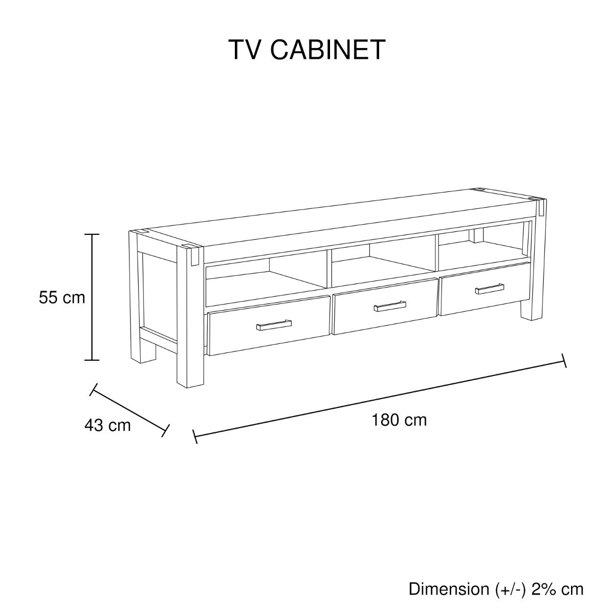 Living Room Java TV Cabinet Oak