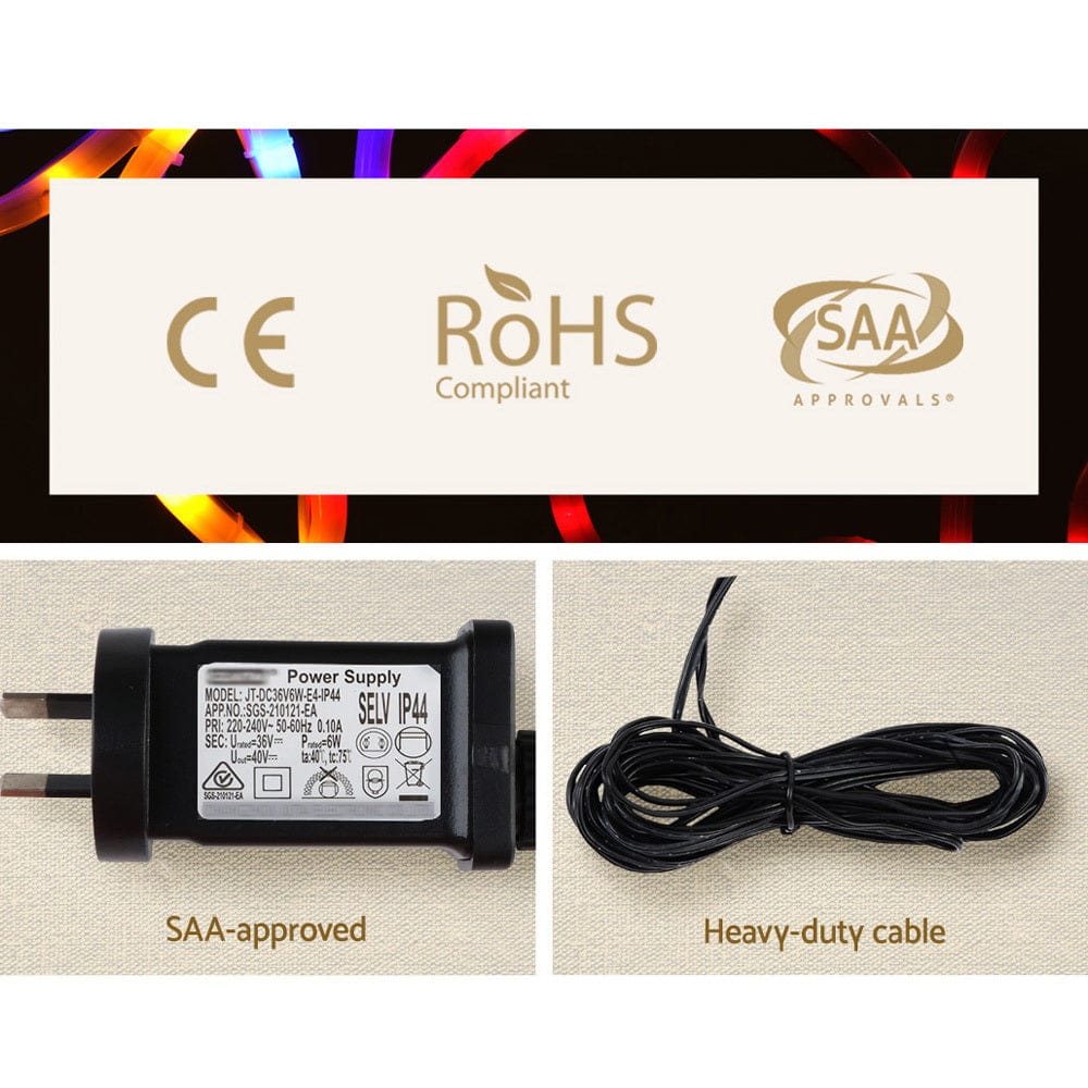 Jingle Jollys 1.9M Led Merry Christmas Lights Motif Light Outdoor Decorations