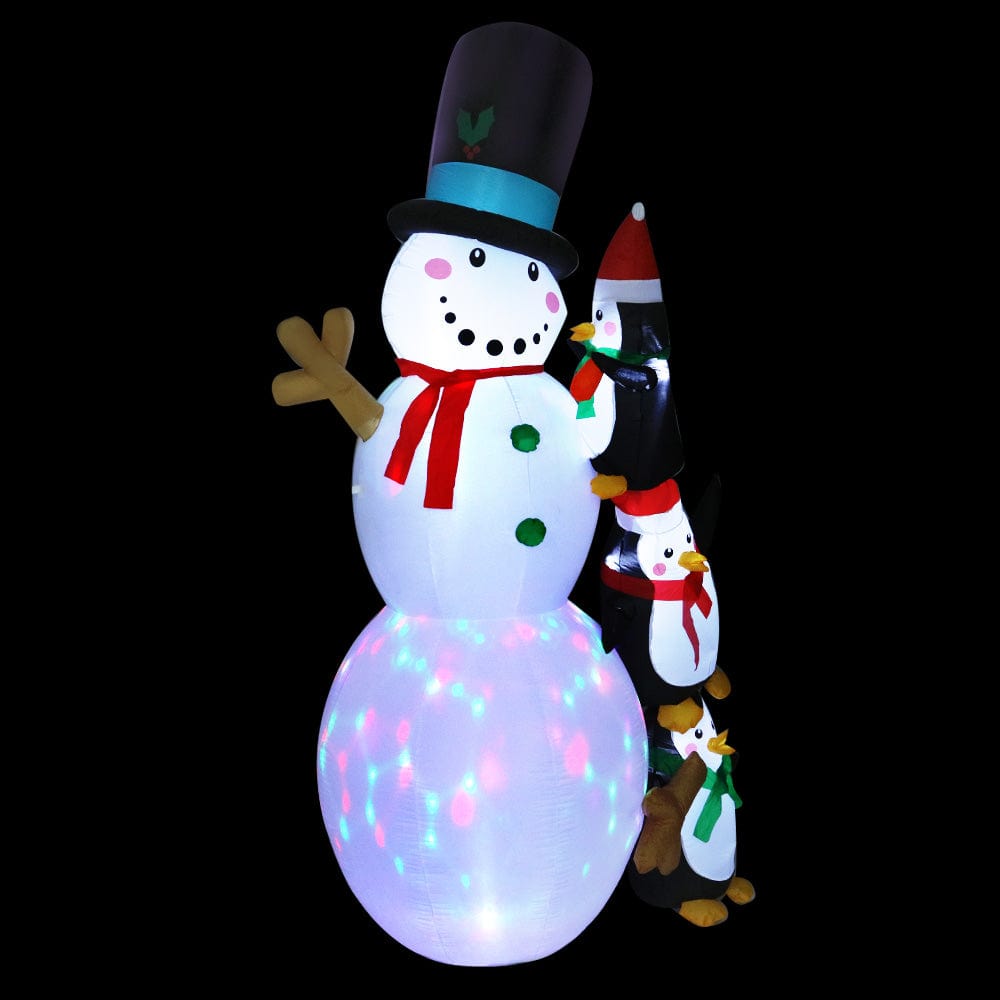 Jingle Jollys 2.4M Christmas Inflatable Snowman Lights Outdoor Decorations