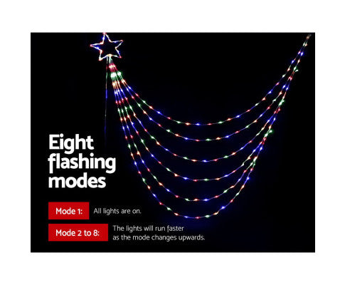 Jingle Jollys 3M Christmas Curtain Fairy Lights String 480 LED Party Wedding