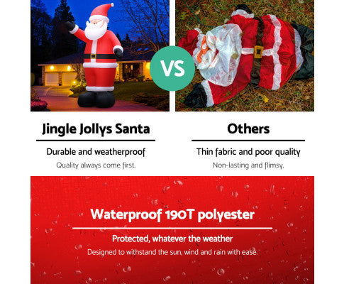 Jingle Jollys 5M Christmas Inflatable Santa Decorations Outdoor Air-Power Light