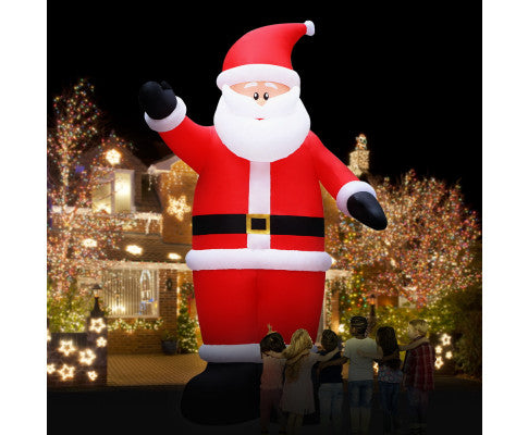 Jingle Jollys 5M Christmas Inflatable Santa Decorations Outdoor Air-Power Light