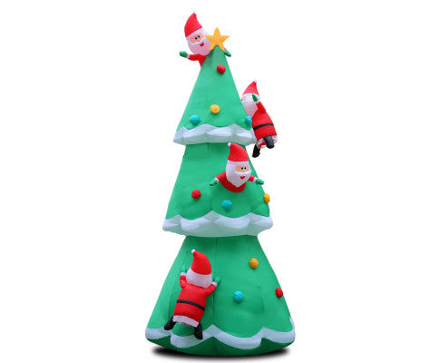Jingle Jollys 5M Christmas Inflatable Santa on Christmas Tree Xmas Decor LED