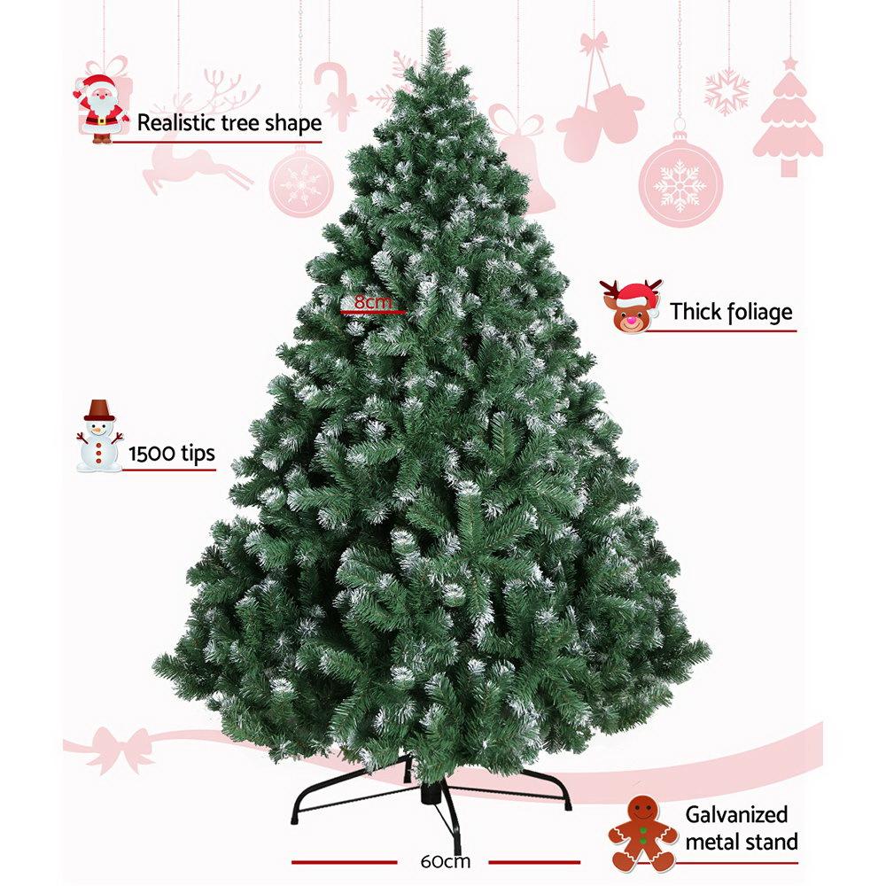 early sale simpledeal Jingle Jollys 8FT Christmas Snow Tree