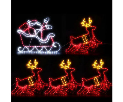 Christmas Lights 806 LED Fairy Light Reindeer Sleigh Decorations