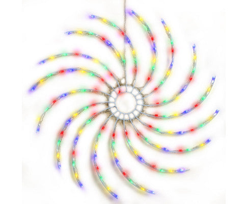 Jingle Jollys Christmas Motif Lights LED Spinner Light Waterproof Colourful