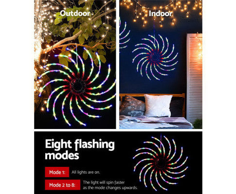 Jingle Jollys Christmas Motif Lights LED Spinner Light Waterproof Colourful