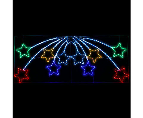 Jingle Jollys Christmas Motif Lights LED Star Fall Light Waterproof Outdoor Xmas