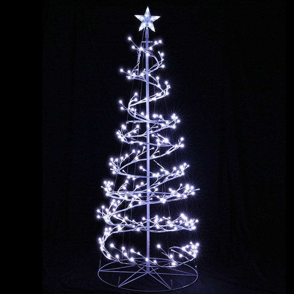 Jingle Jollys Christmas Tree 1.8M 320 Led Xmas Cold White Lights Optic Fibre