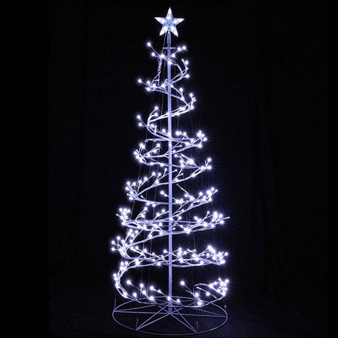 Jingle Jollys Christmas Tree 1.8M 320 Led Xmas Cold White Lights Optic Fibre