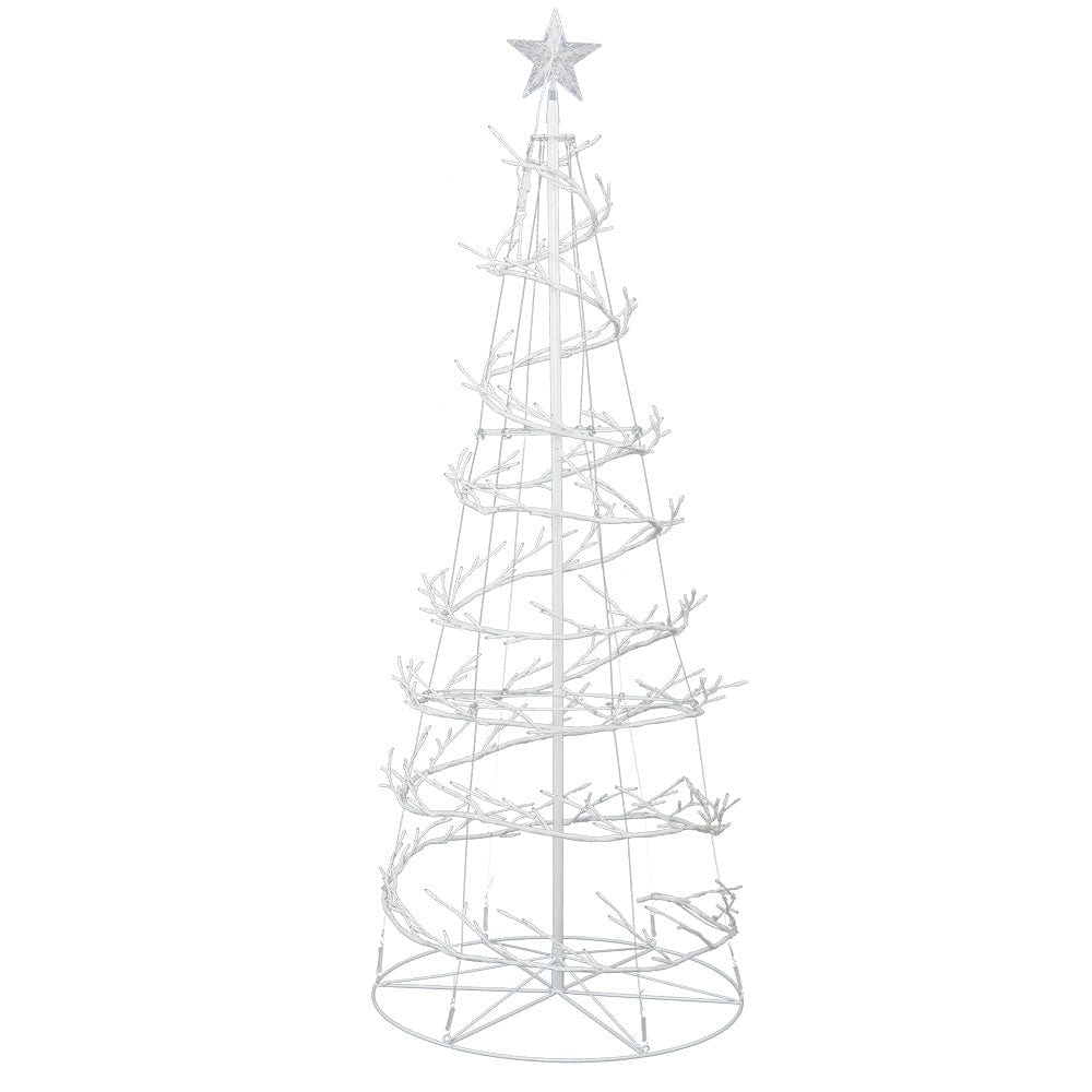 Jingle Jollys Christmas Tree 1.8M 320 Led Xmas Cold White Lights Optic Fibre