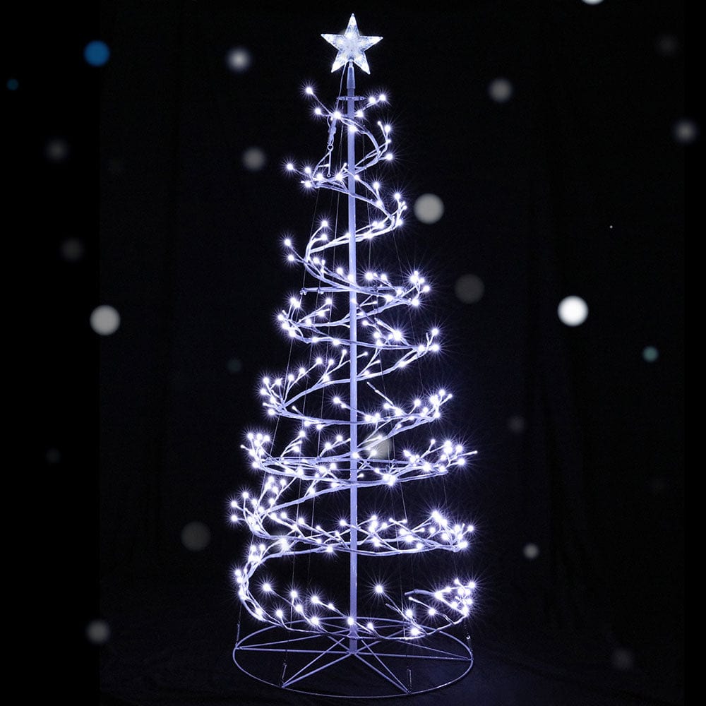 Jingle Jollys Christmas Tree 1.8M 320 Led Xmas Cold White Lights Optic Fibre