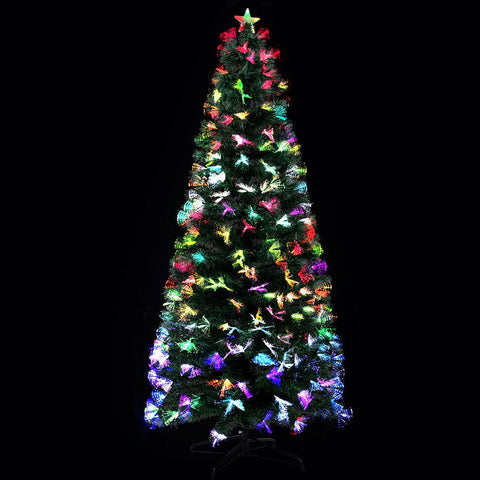 Jingle Jollys Christmas Tree 2.1M 7Ft Led Multi Colour Lights Optic Fibre