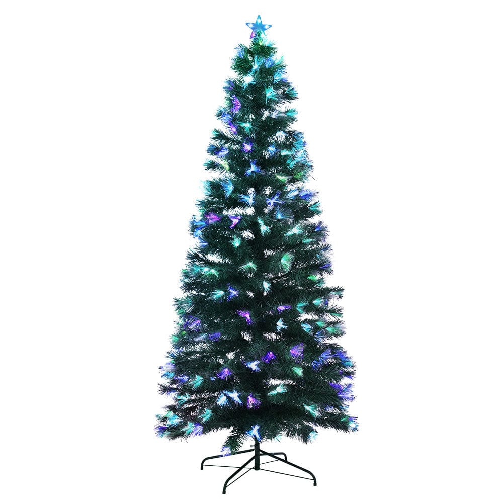 Jingle Jollys Christmas Tree 2.1M 7Ft Led Xmas Multi Colour Lights Opt
