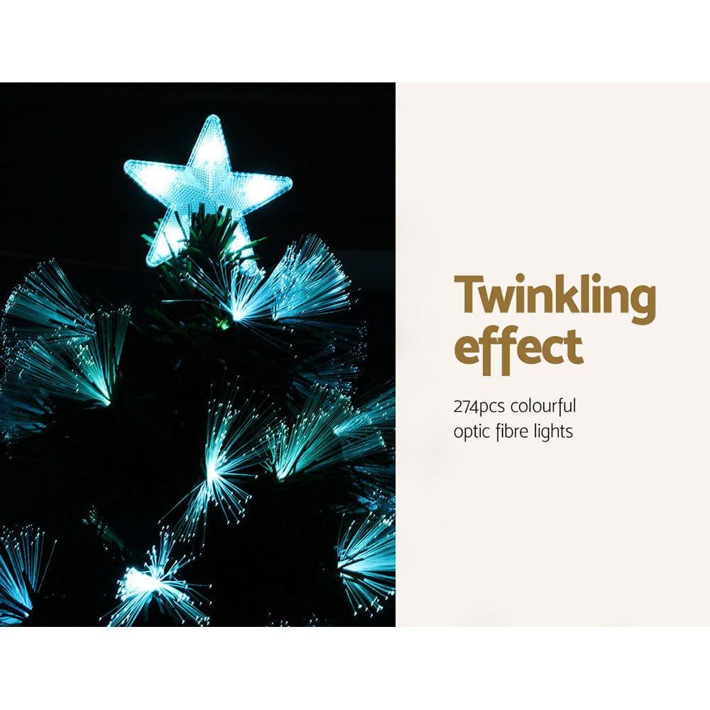 Jingle Jollys Christmas Tree 2.1M 7Ft Led Xmas Multi Colour Lights Opt