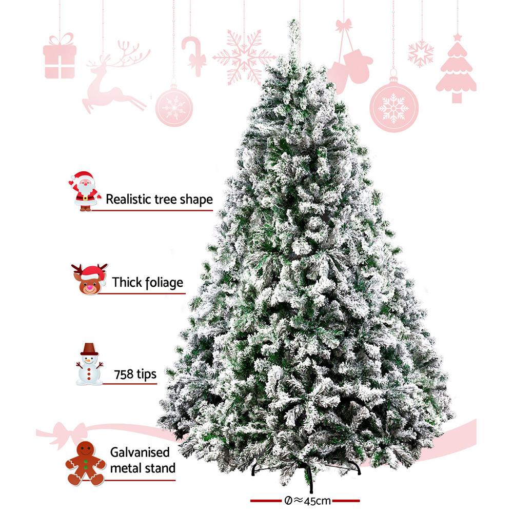 early sale simpledeal Jingle Jollys Christmas Tree Great Snowy 1.8M 6FT Xmas Decorations  Green,non-toxic