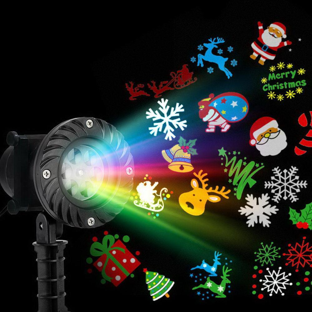 Lights Jingle Jollys Pattern LED Laser Landscape Projector Light Lamp Christmas Party