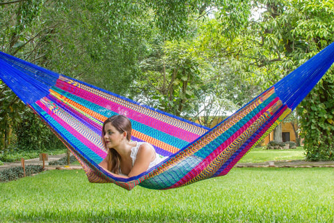 Jumbo Plus Size Nylon Mexican Hammock in Mexicana Colour