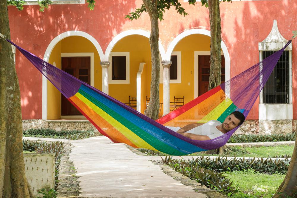 Hammock Jumbo Nylon Plus Hammock in Rainbow