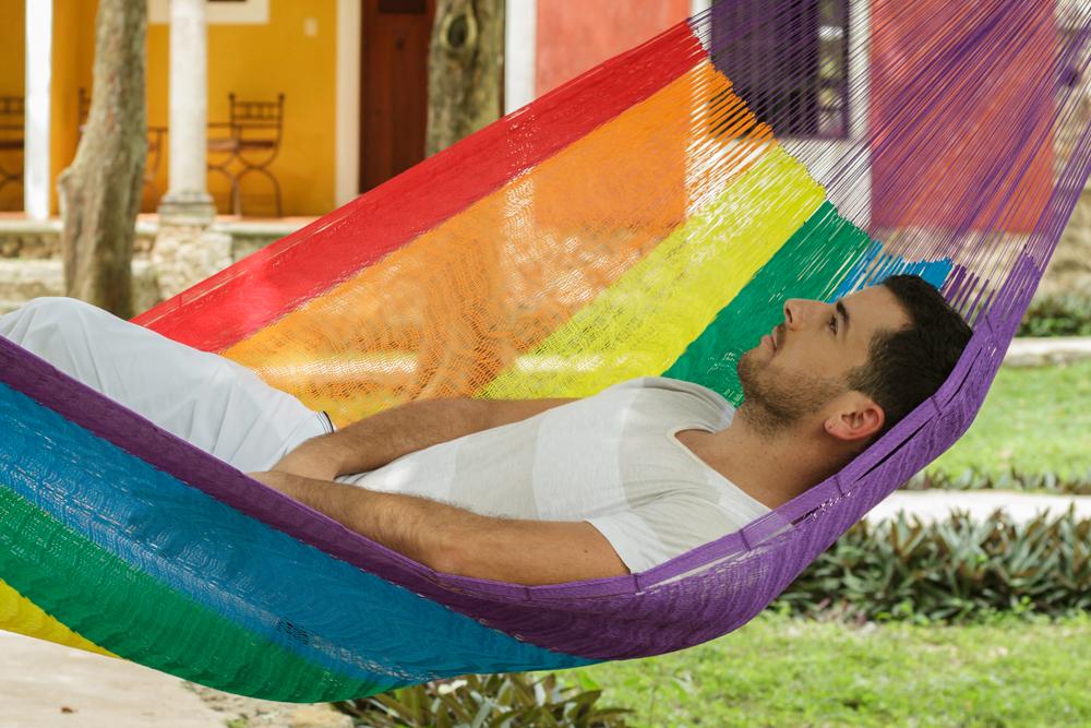 Hammock Jumbo Nylon Plus Hammock in Rainbow
