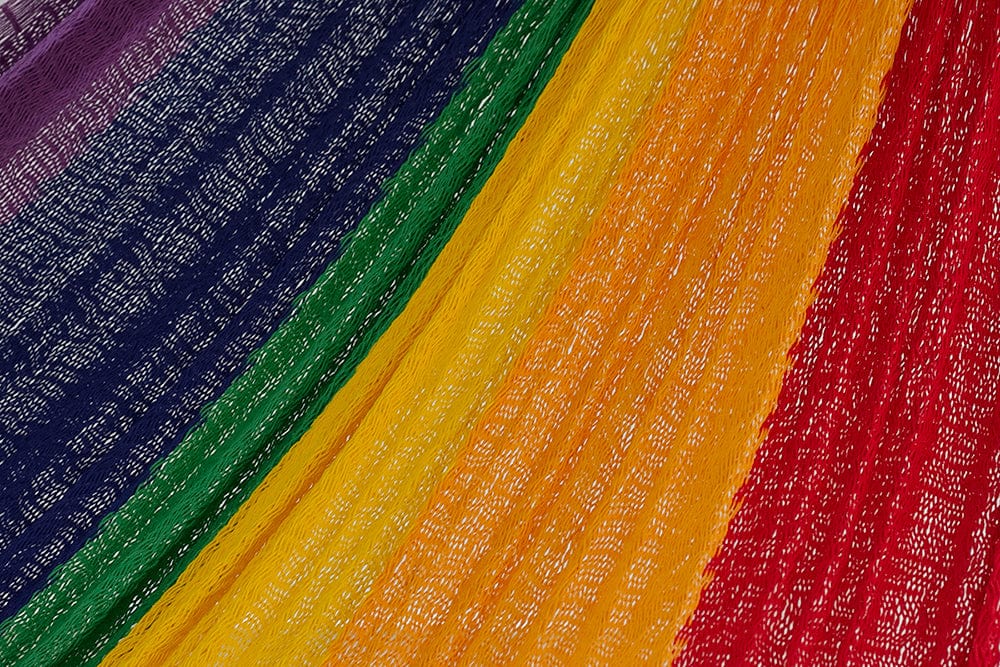 Jumbo Size Cotton Mexican Hammock in Rainbow Colour