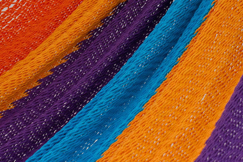 Jumbo Size Outdoor Cotton Mexican Hammock in Alegra Colour
